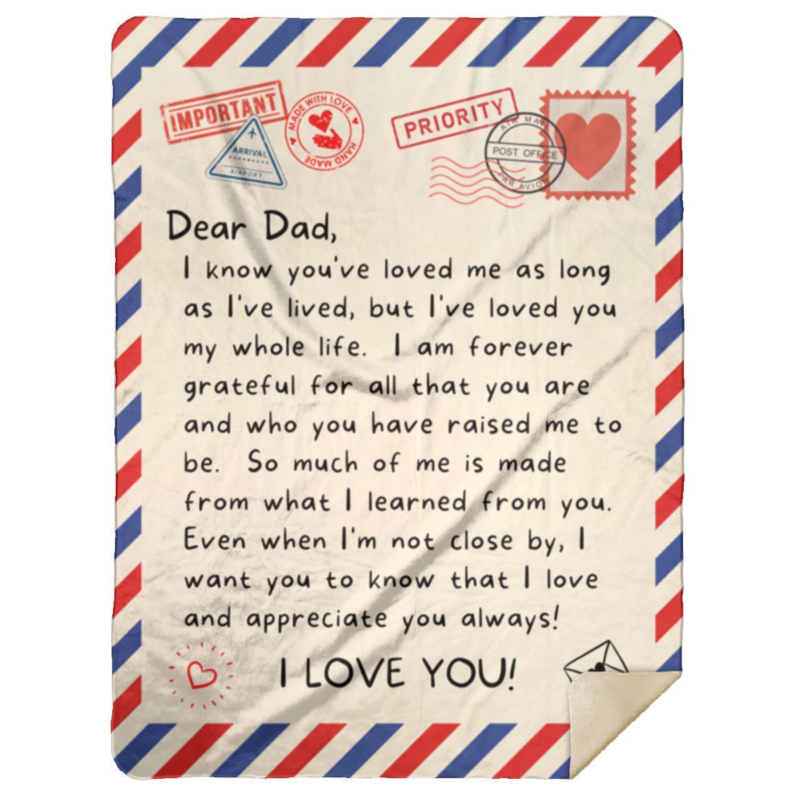 Gift For Dad | Dad Appreciation Blanket | From Kids