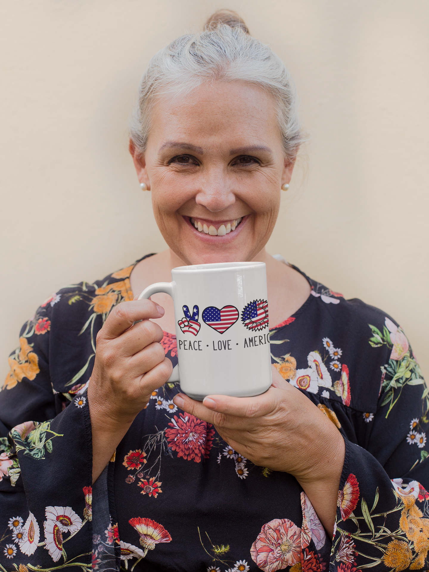 Peace Love America Mug