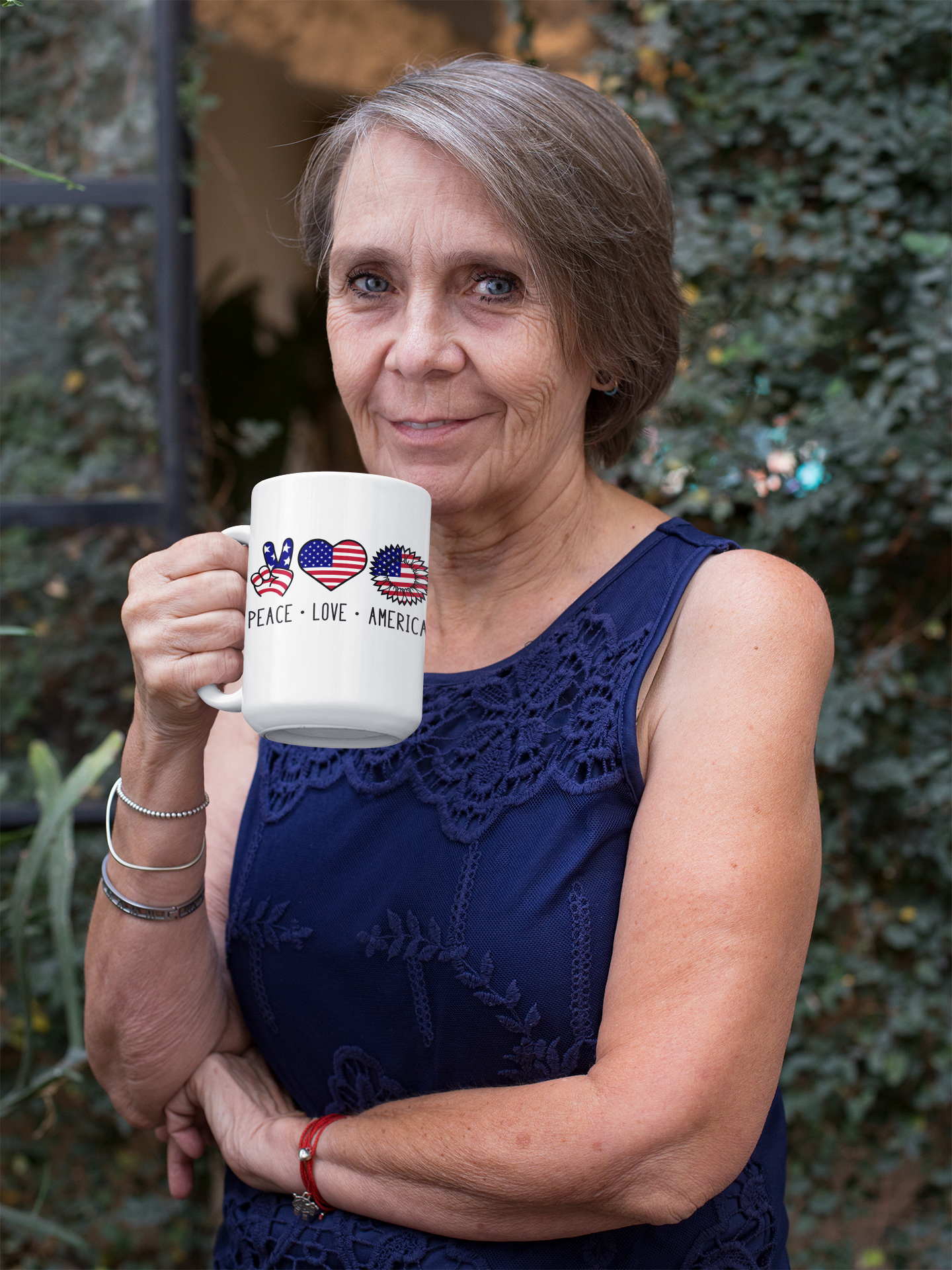 Peace Love America Mug