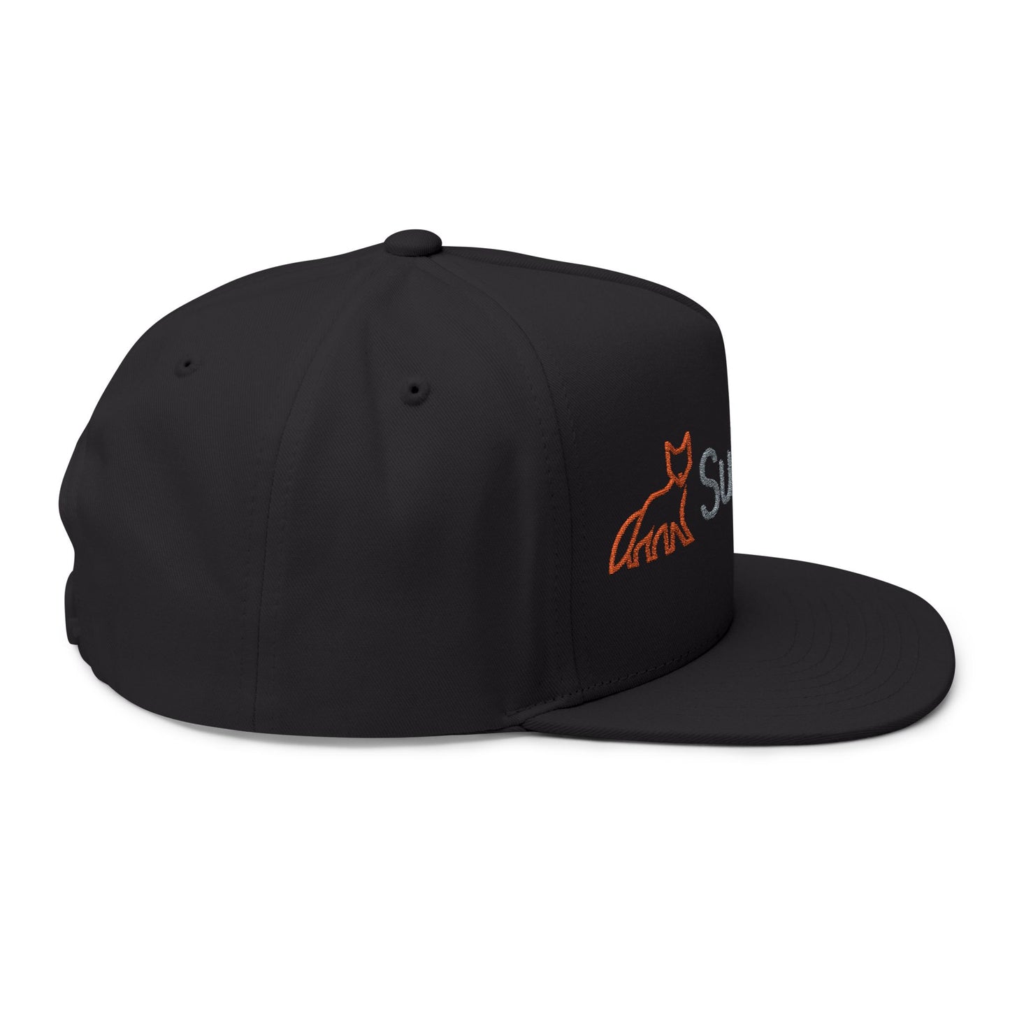 Embroidered Flat Bill Cap