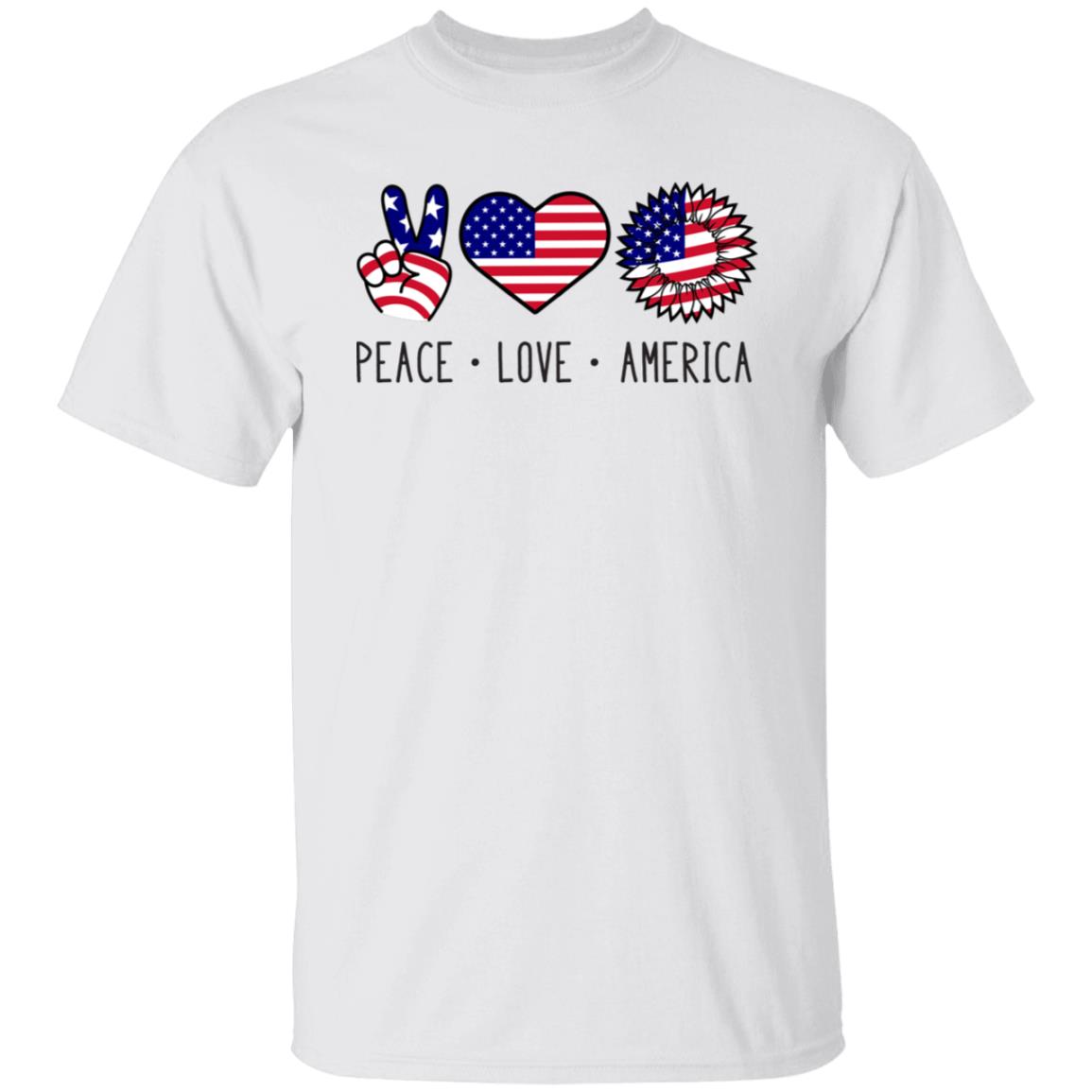 Peace Love America Family Matching T-Shirts