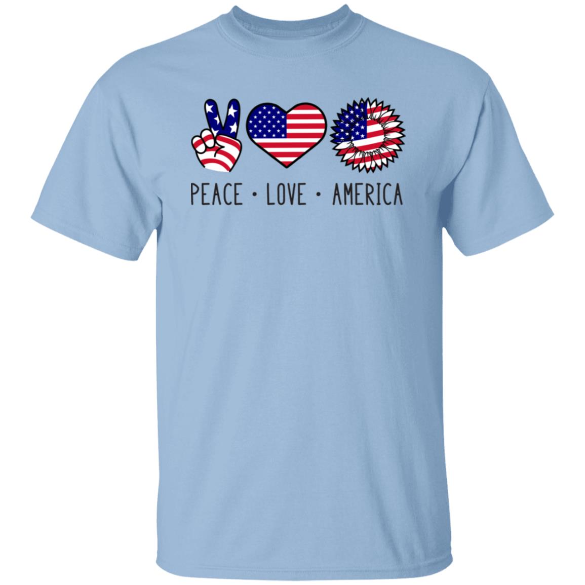 Peace Love America Family Matching T-Shirts