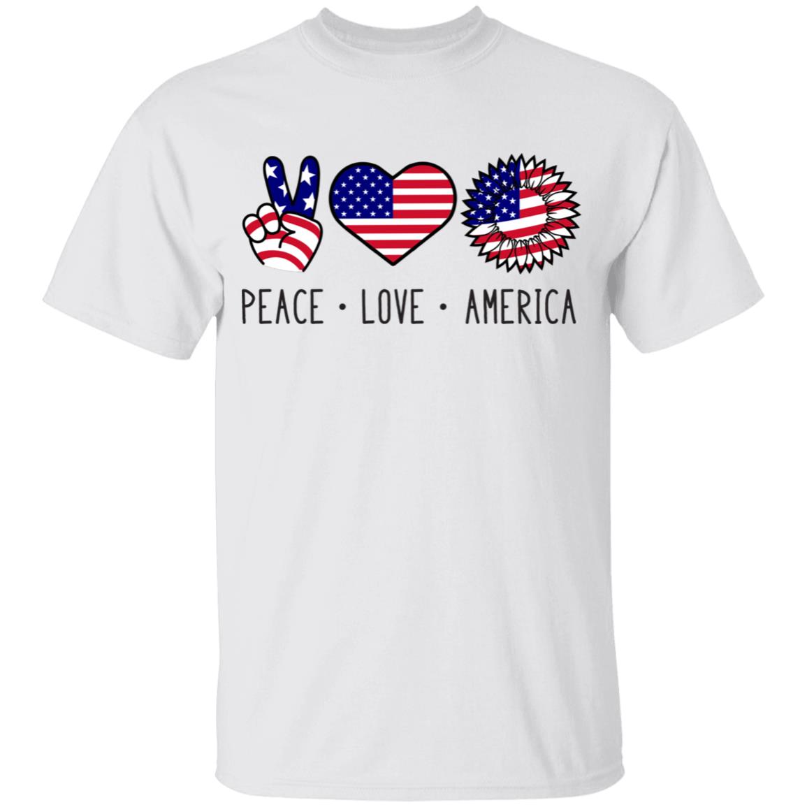 Peace Love America Family Matching T-Shirts