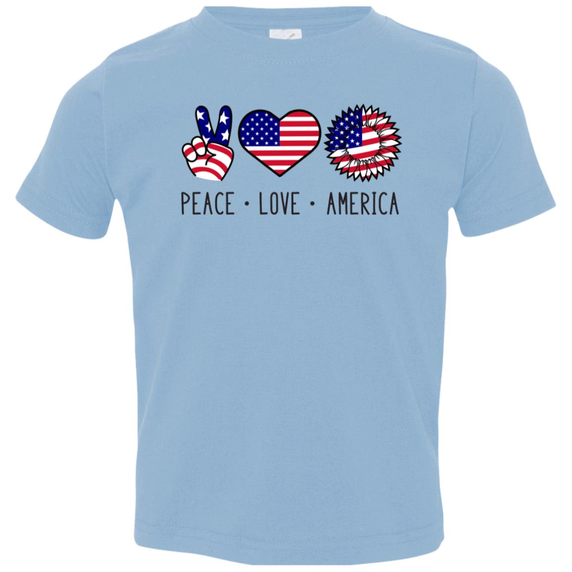 Peace Love America Family Matching T-Shirts
