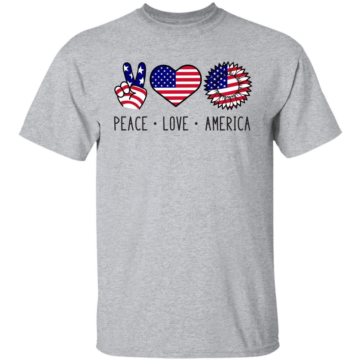 Peace Love America Family Matching T-Shirts