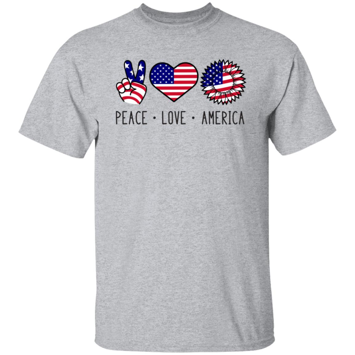 Peace Love America Family Matching T-Shirts