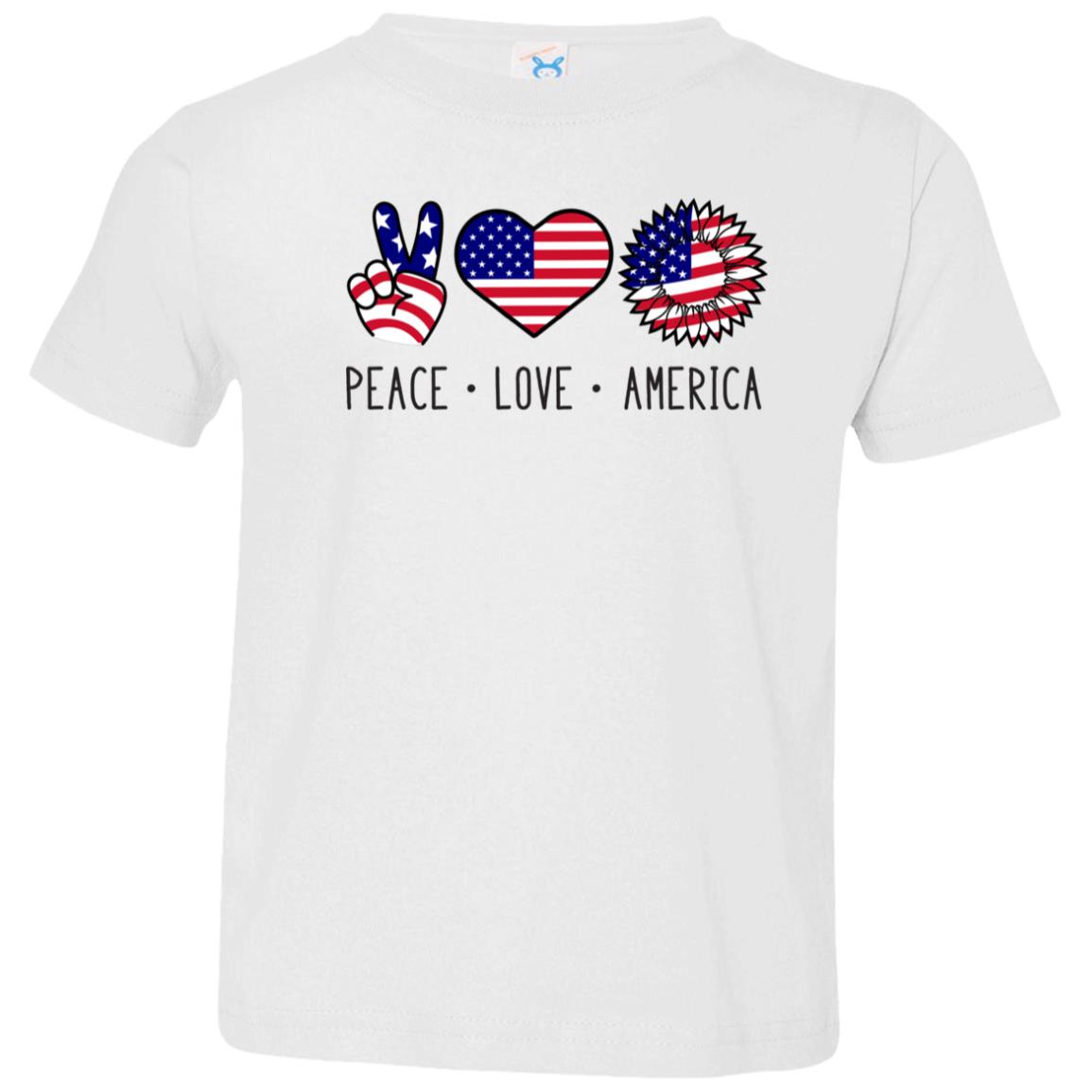 Peace Love America Family Matching T-Shirts