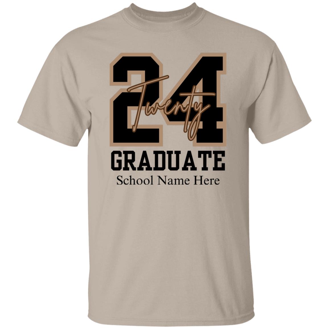 Class of 2024 Personalized School Name Graduate Shirt