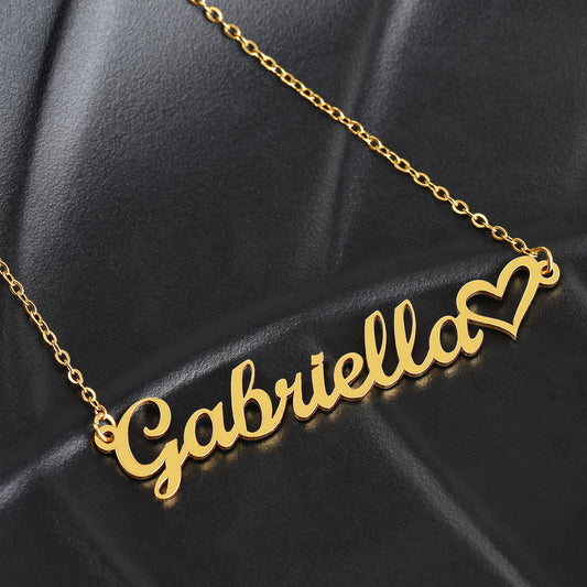 Gift For Her | Personalized Name Necklace with a Heart