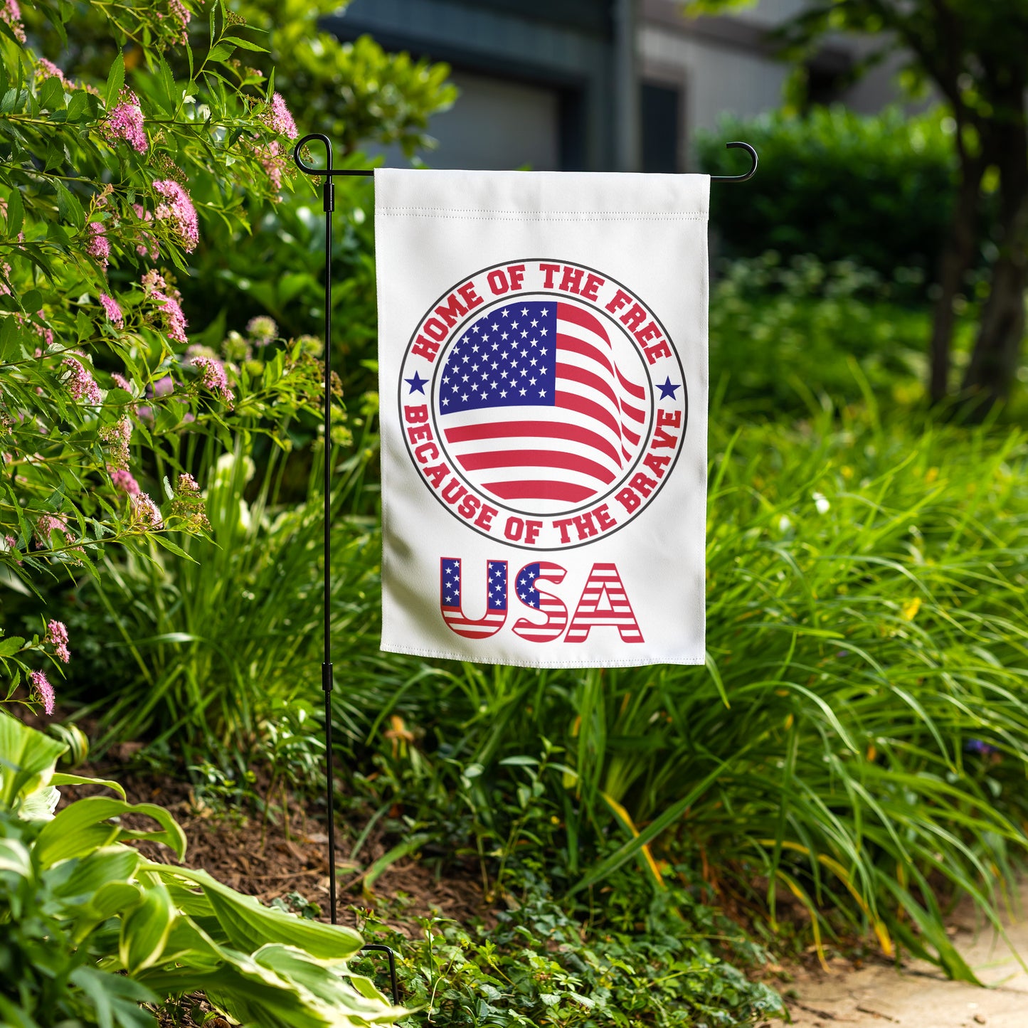 Home Of The Free Garden Flag
