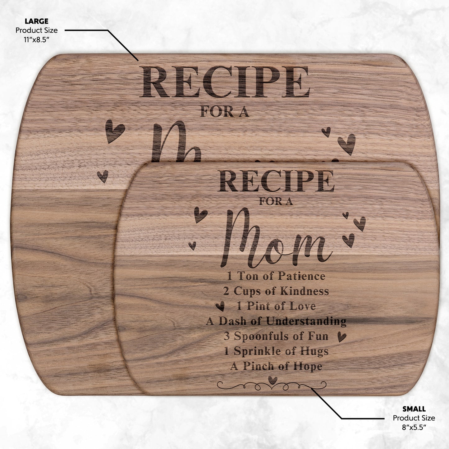 Gift For Mom | Mom Recipe Kitchen Cutting Board