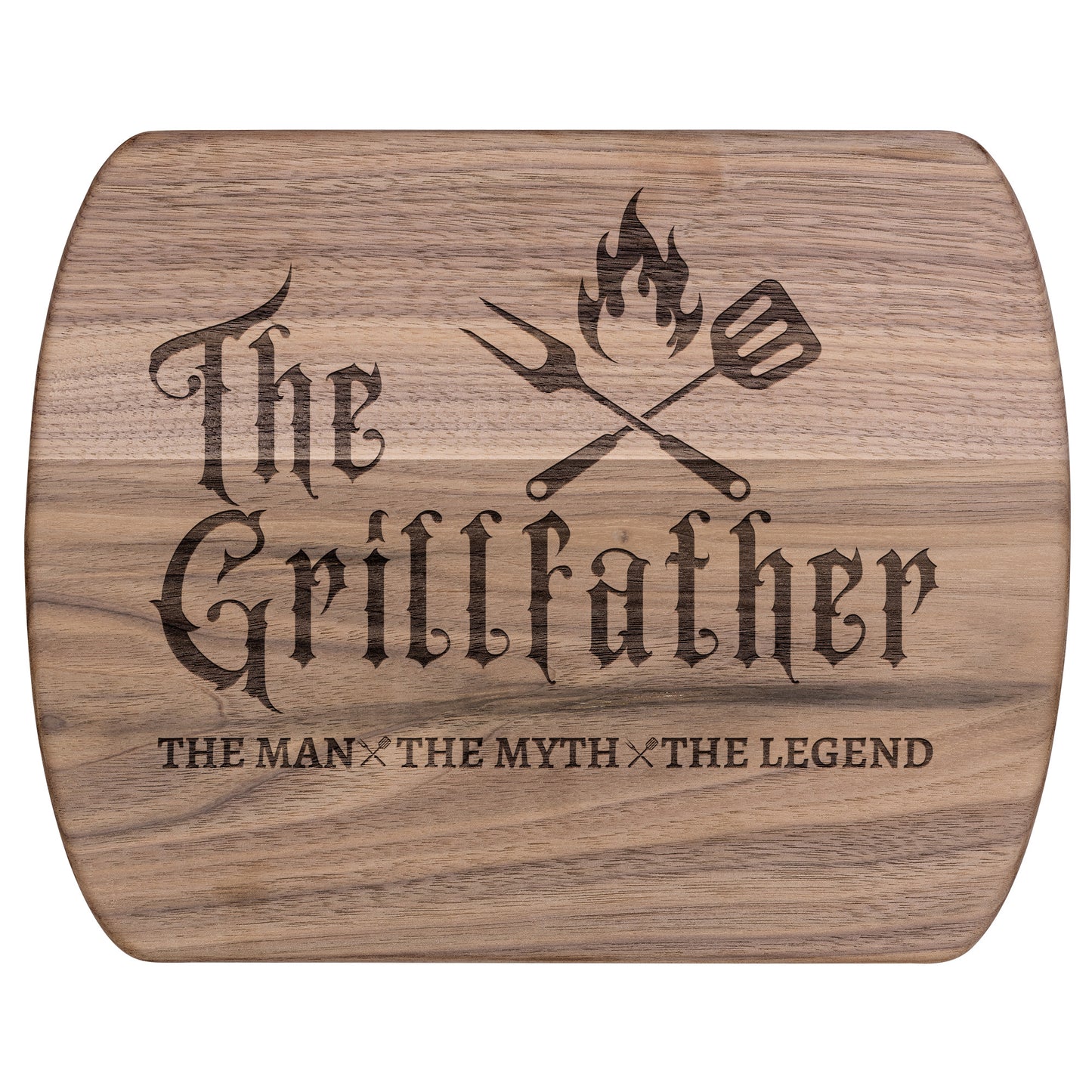 Gift For Him | The Grillfather Hardwood Oval Cutting Board