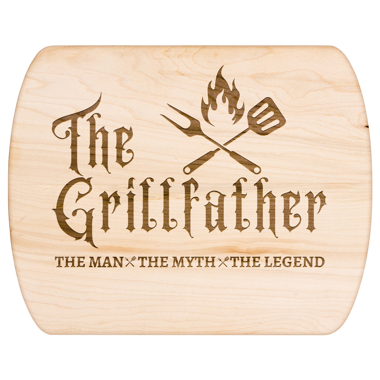Gift For Him | The Grillfather Hardwood Oval Cutting Board