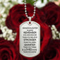 Braver Stronger Smarter Loved Dog Tag Necklace