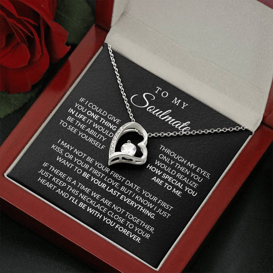 Gift For Soulmate | Forever Love Necklace - With You Forever - Black