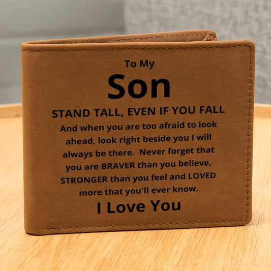 Gift For Son | Stand Tall Leather Wallet
