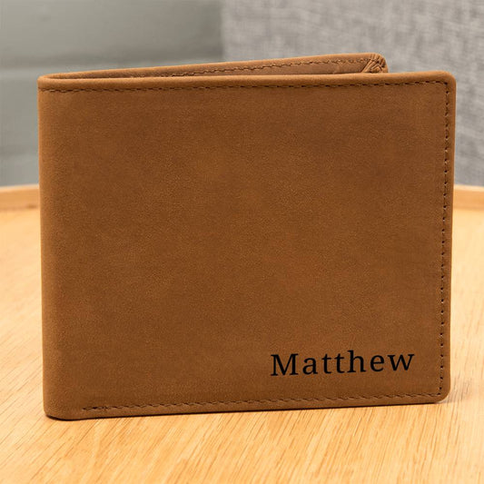 Gift For Him | Personalized Name Leather Wallet