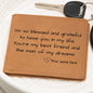 Gift For Him | Personalized Name Leather Wallet From Wife, Girlfriend, Partner