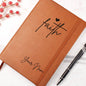 Gift For Her |Personalized Faith Heart Vegan Leather Journal