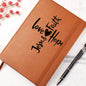 Gift For Her | Love Faith Hope Jesus Vegan Leather Journal