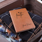 Gift For Her |Personalized Faith Heart Vegan Leather Journal