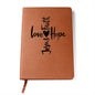 Gift For Her | Love Faith Hope Jesus Vegan Leather Journal