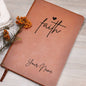 Gift For Her |Personalized Faith Heart Vegan Leather Journal