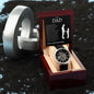 Gift For Dad | Little Girl Men's Openwork Watch From Daughter