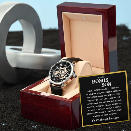 Gift For Bonus Son | Gift Of You Men's Openwork Watch