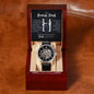 Gift For Bonus Dad | Men's Openwork Watch - Gift Of Life From Bonus Son