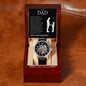 Gift For Dad | Little Girl Men's Openwork Watch From Daughter