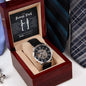 Gift For Bonus Dad | Men's Openwork Watch - Gift Of Life From Bonus Son