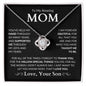 Gift For Mom | Amazing Mom Love Knot Necklace From Son