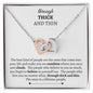 Gift For Best Friend | Through Thick And Thin Interlocking Hearts Necklace