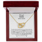 Gift For Best Friend | Through Thick And Thin Interlocking Hearts Necklace