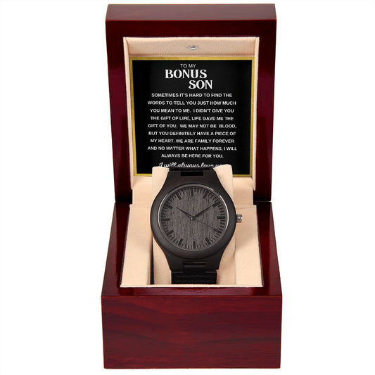 Gift For Bonus Son | Gift Of You Engraved Wooden Watch