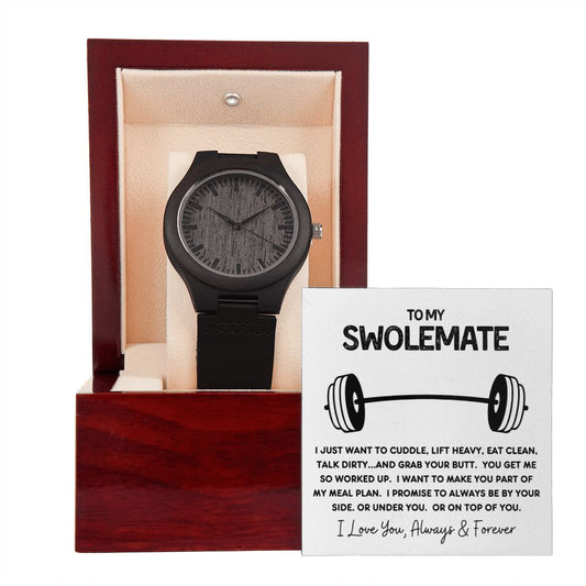 Gift For Gym Partner Wooden Watch