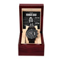 Gift For Bonus Dad | My Life Better Black Chronograph Watch