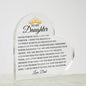 Gift For Daughter | Never Forget That I Love You Heart Acrylic Plaque From Dad