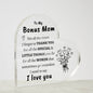 Gift For Bonus Mom | I Love You Heart Acrylic Plaque