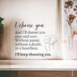 Gift For Soulmate | I Choose You Heart Acrylic Plaque