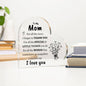 Gift For Mom | I Love You Mom Heart Acrylic Plaque