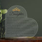 Gift For Daughter | Never Forget That I Love You Heart Acrylic Plaque From Dad