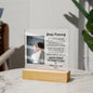 Gift For New Mom | New Mom Personalized Photo and Name Square LED Acrylic Plaque