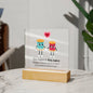 Gift For Soulmate | Happy Cotton Anniversary Square Acrylic Plaque - 2 Year Anniversary