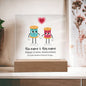 Gift For Soulmate | Happy Cotton Anniversary Square Acrylic Plaque - 2 Year Anniversary
