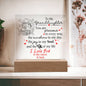 Gift For Granddaughter |
Unicorn - To The Moon & Back Square Acrylic Plaque | From Grandparent