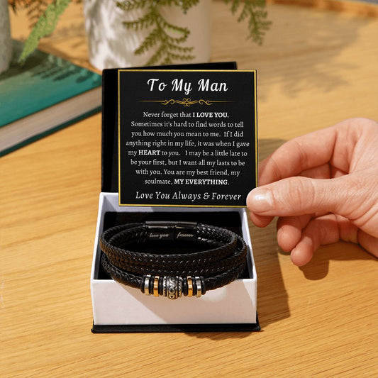 Gift For My Man | My Everything Men's "Love You Forever" Bracelet