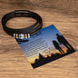 Gift For Dad | Men's "Love You Forever" Bracelet - First Hero From Daughter