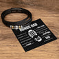 Gift For Bonus Dad | Men's "Love You Forever" Bracelet - Stepping In